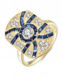 SAPPHIRE DIAMOND RING (TR3753)
